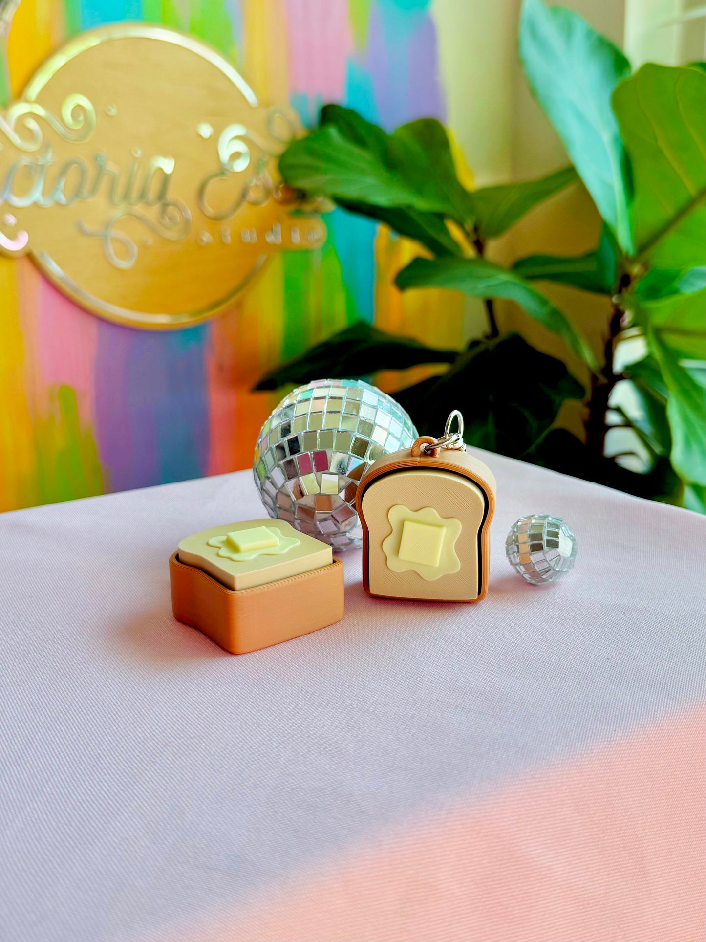 Buttered Toast Clicker Keychain