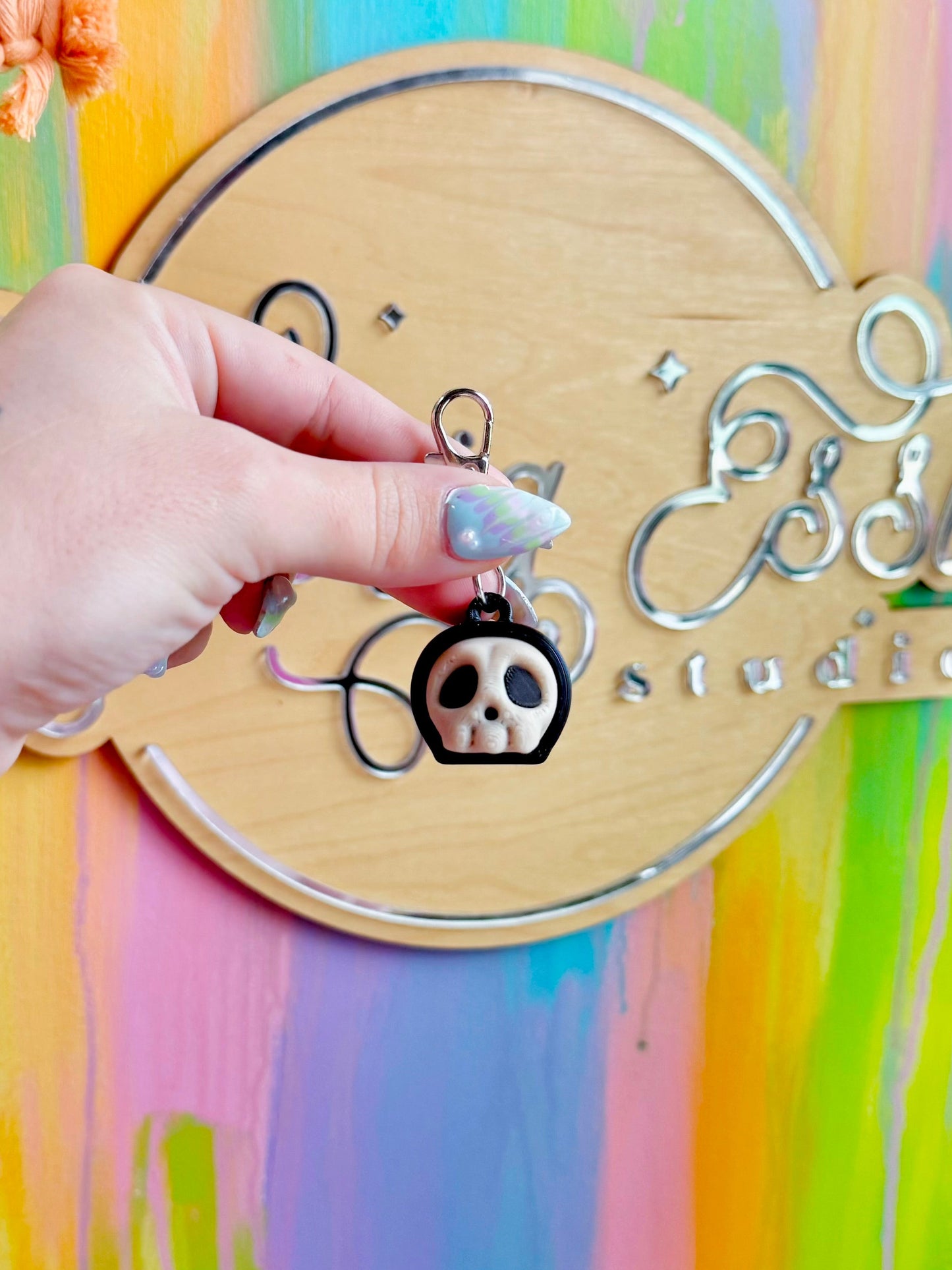 Mini Skull Clicker Keychain