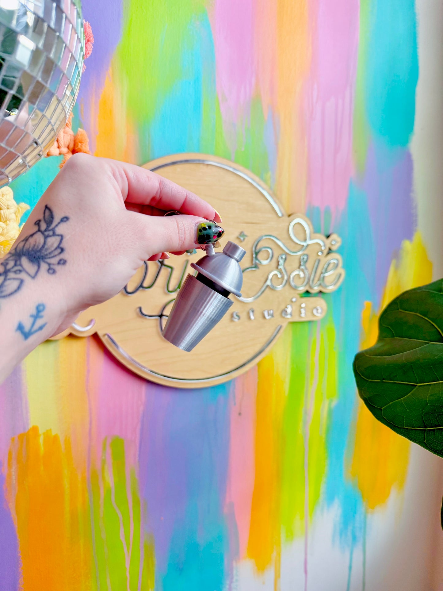 Cocktail Shaker Clicker Keychain