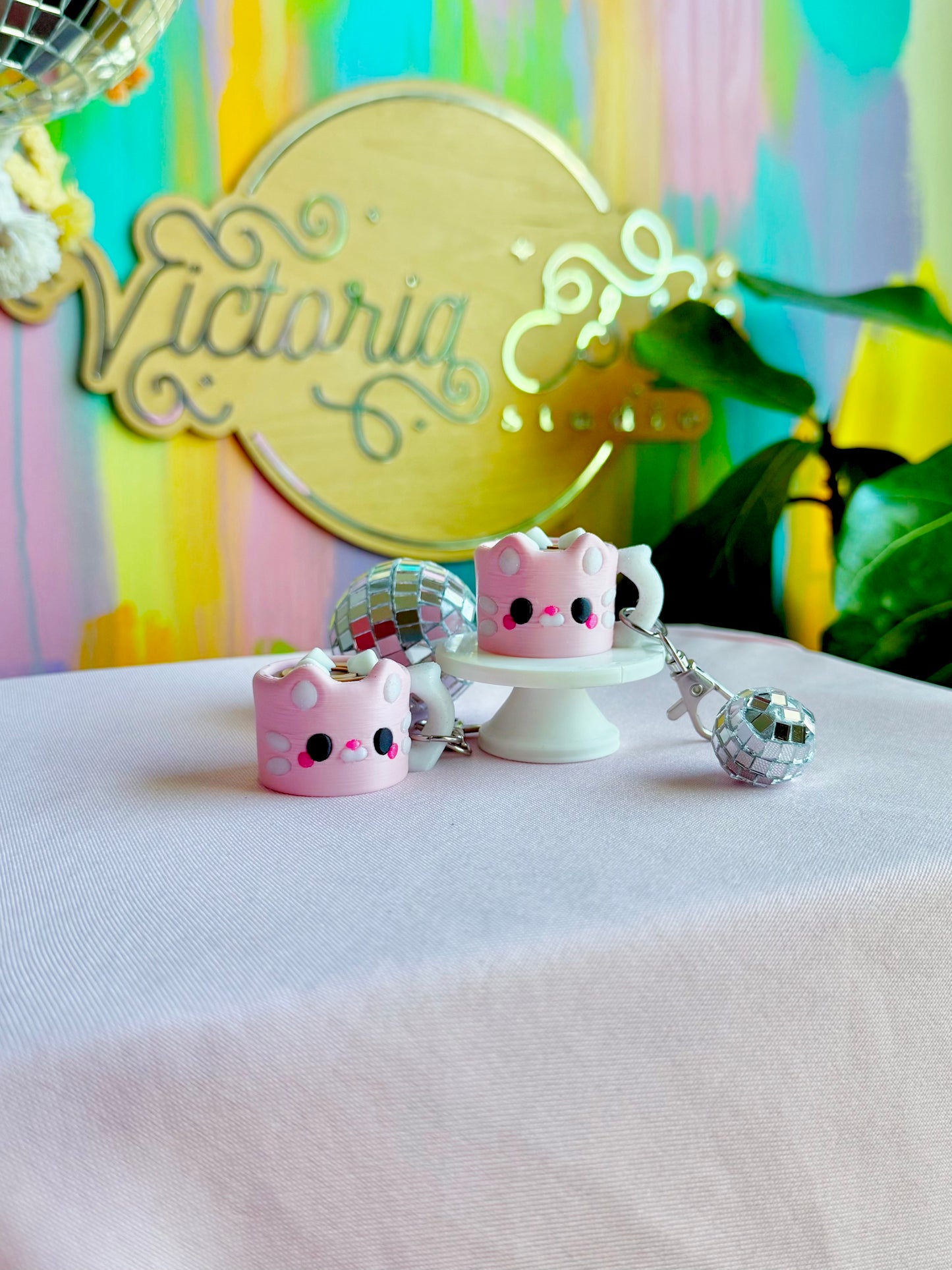 Kitty Cocoa Clicker Keychain