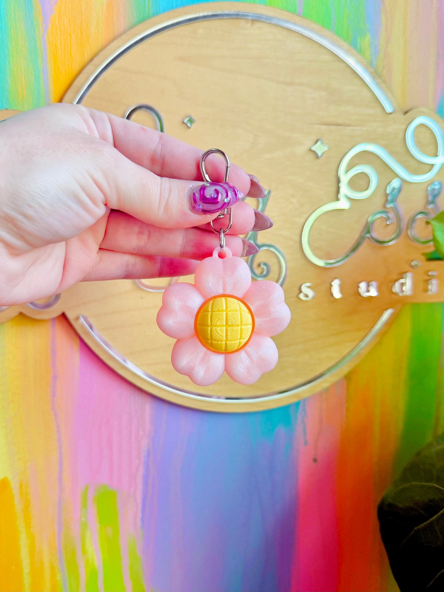 Sakura Clicker Keychain