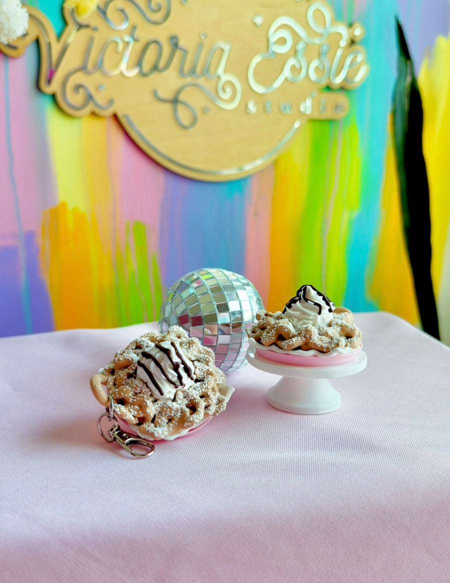 Funnel Cake Clicker Keychain