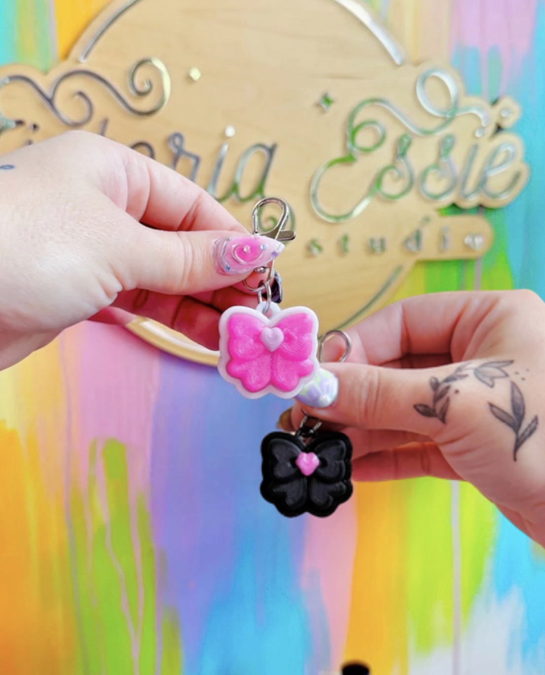 Bow Mini Clicker Keychain