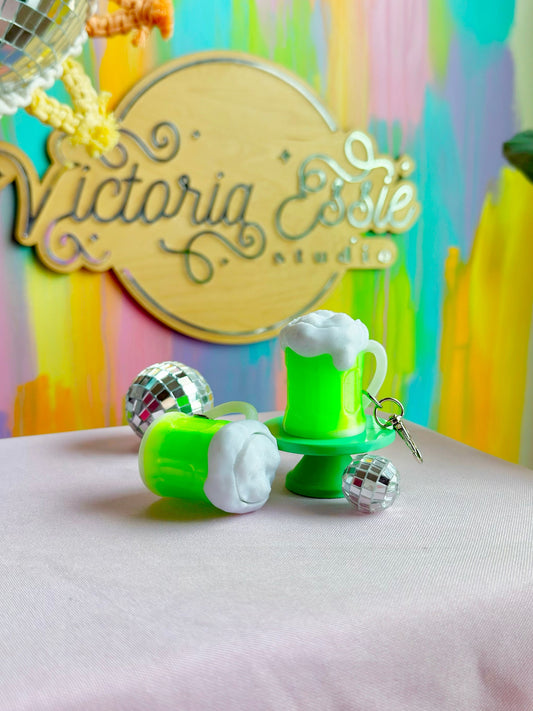 Green Beer Clicker Keychain