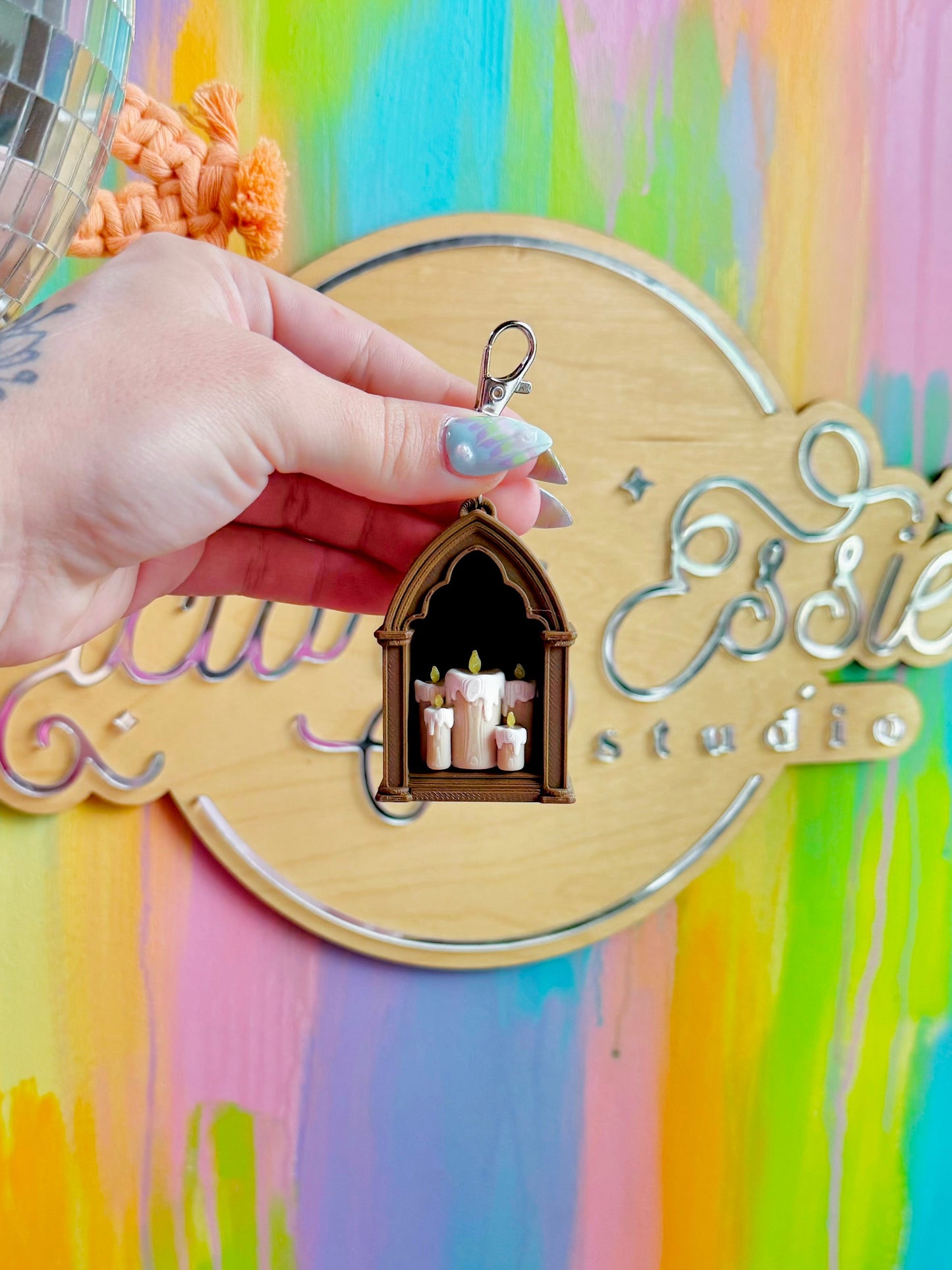 Candle Shelf Clicker Keychain