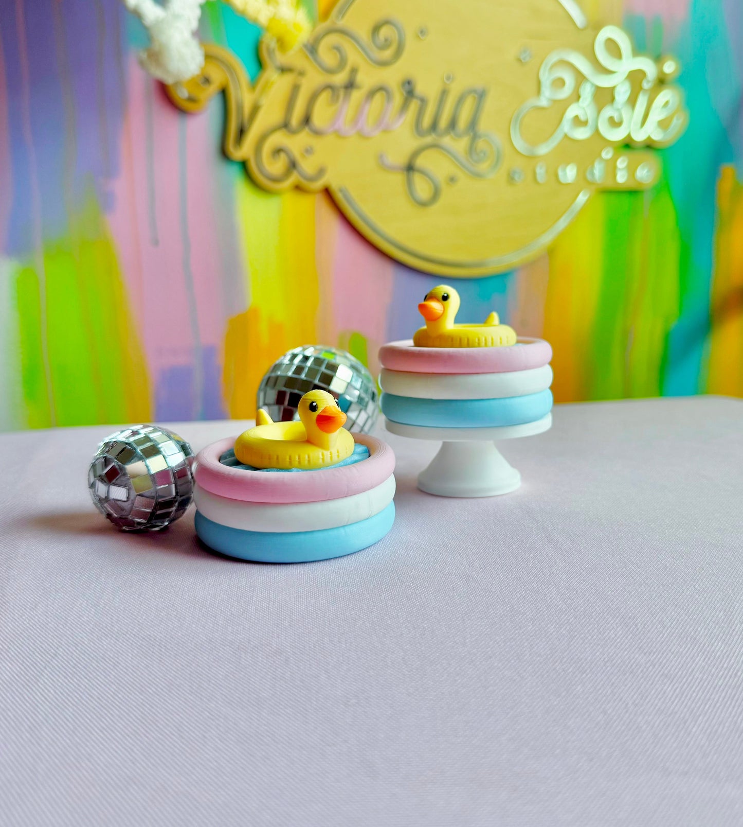 Duck Floaty Clicker Keychain