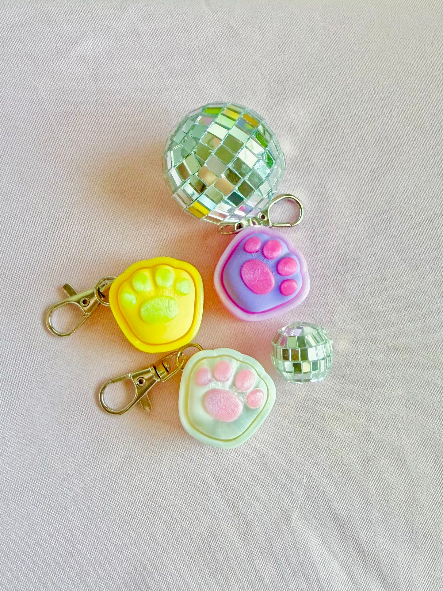 Mini Cat Paw Clicker Keychain