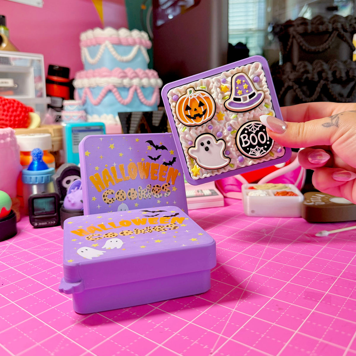 Halloween Cookies Mixed Clicker Tin