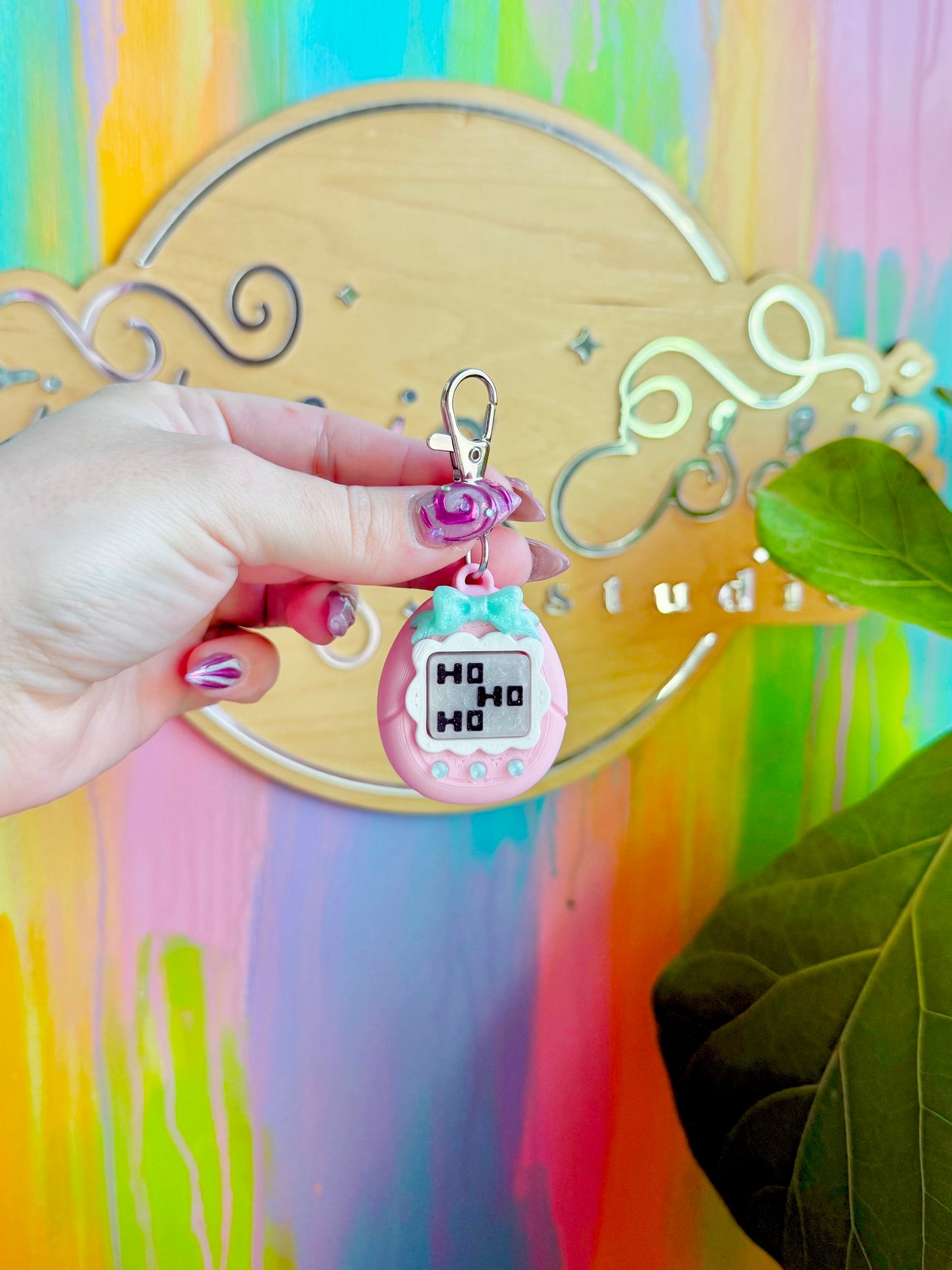 Ho Ho Ho Y2K Game Clicker Keychain