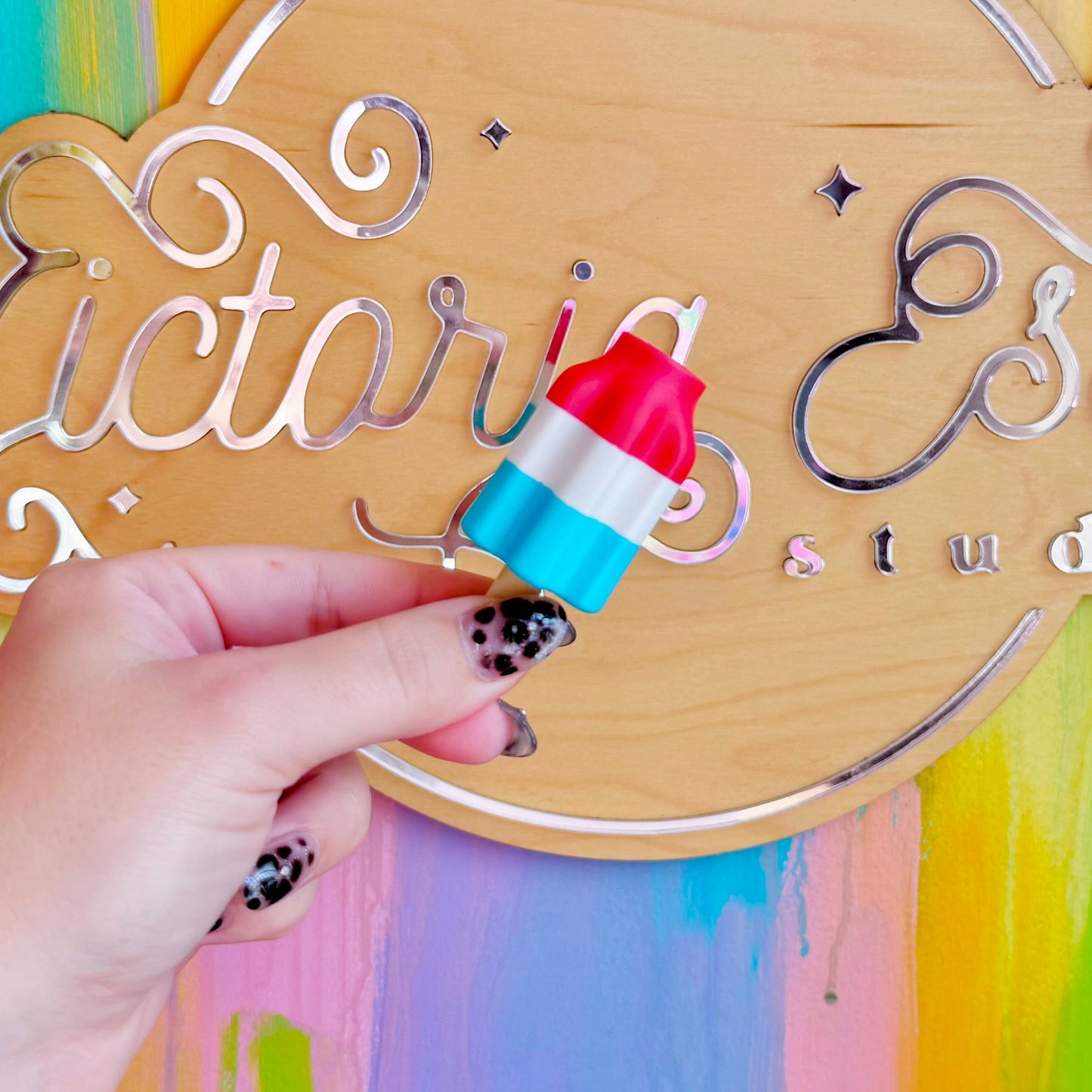 Rocket Pop Clicker Keychain