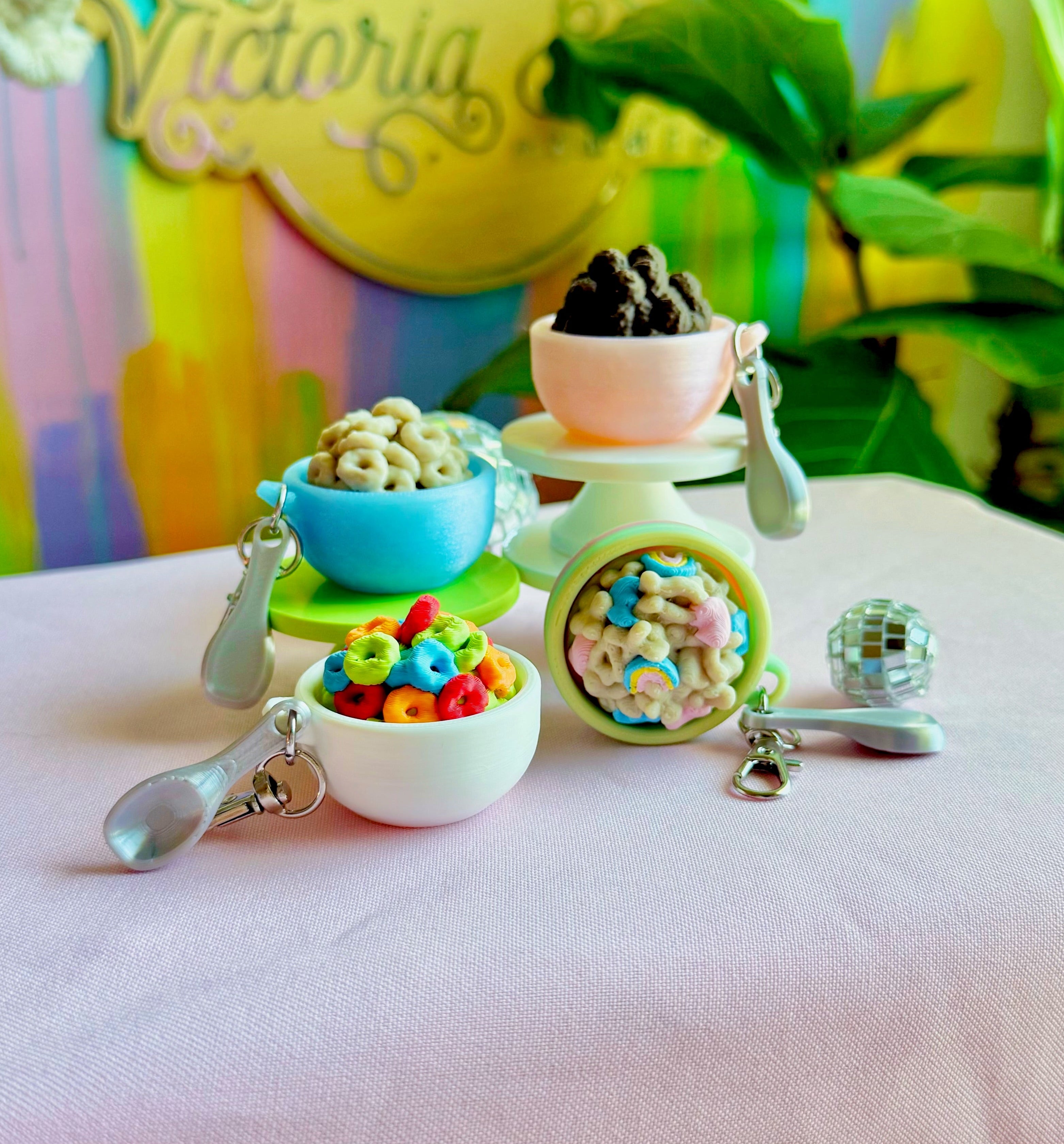 Cereal Bowl Clicker Keychain – Victoria Essie Studio