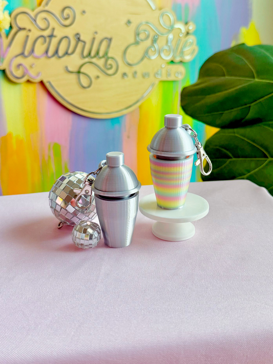 Cocktail Shaker Clicker Keychain