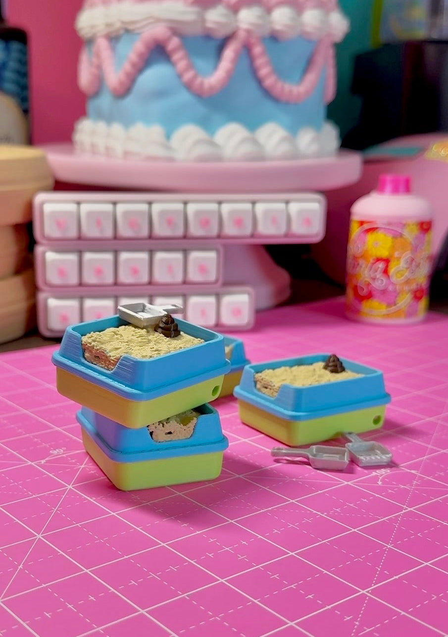 Litter Box Clicker Keychain