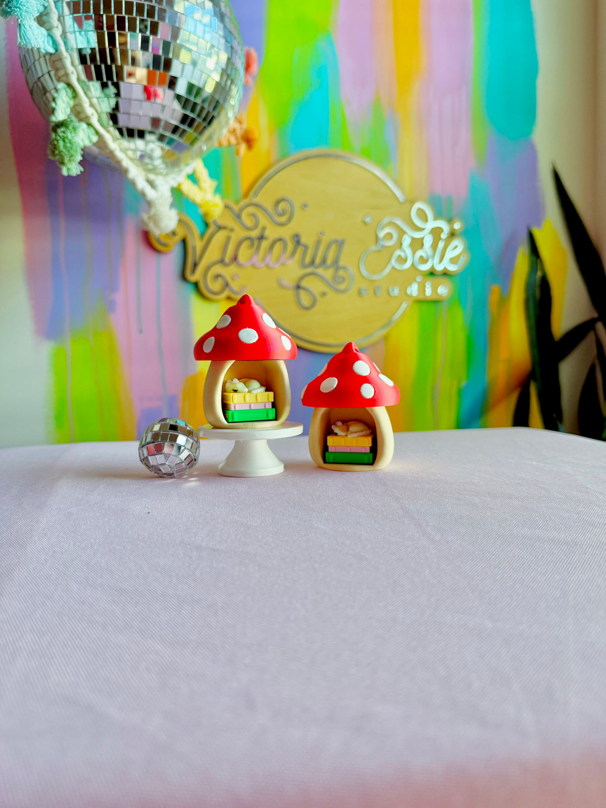 Mushroom Shelf Clicker Keychain