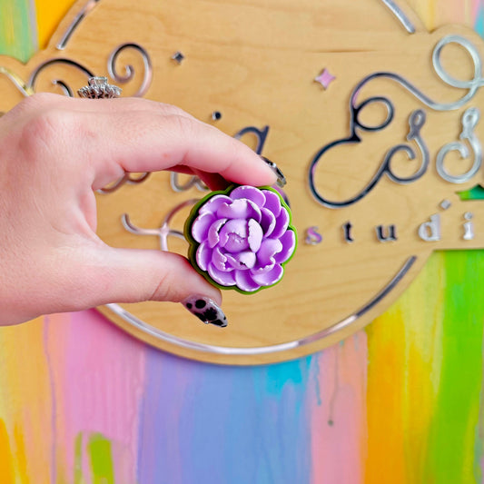 Peony Clicker Keychain