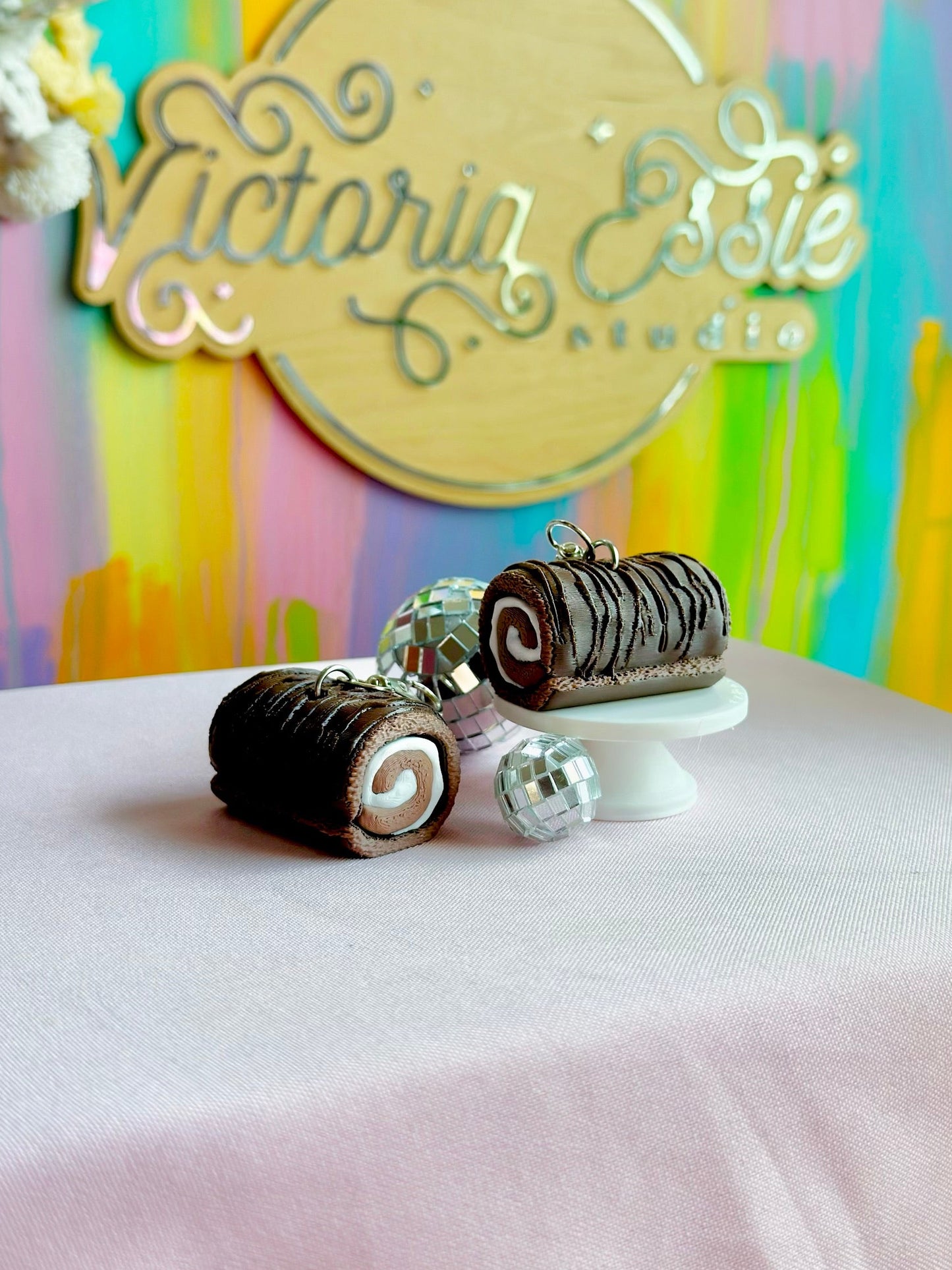 Swiss Roll 2-Clicker Keychain