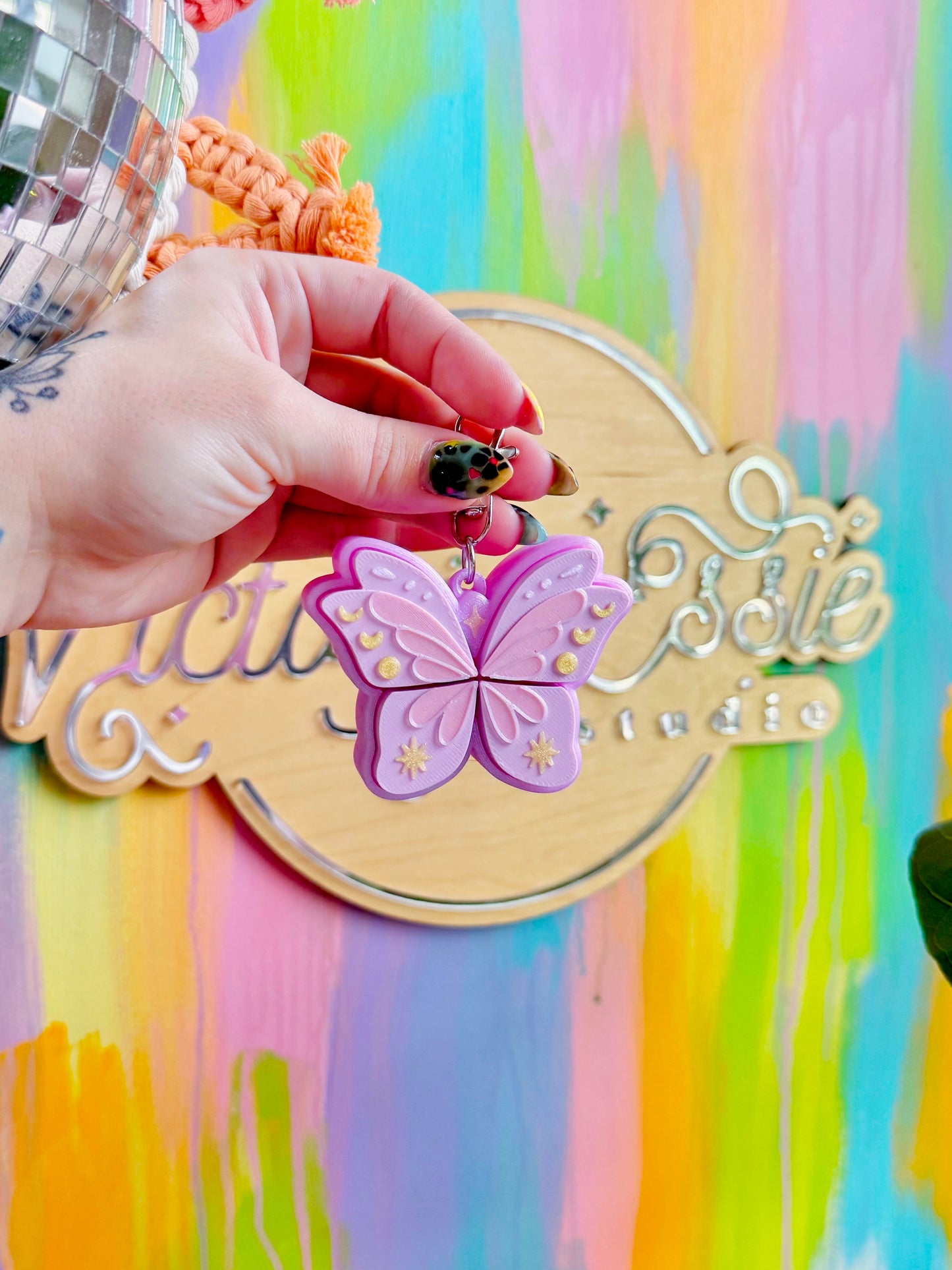 Butterfly Clicker Keychain