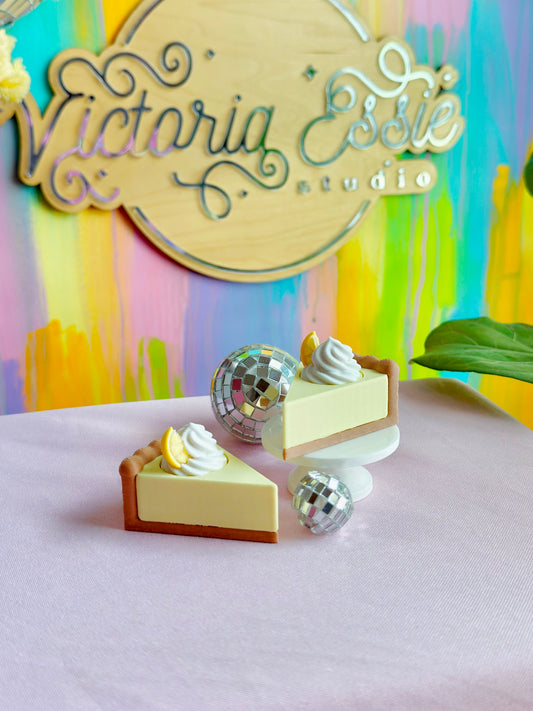 Lemon Custard Pie Clicker Keychain