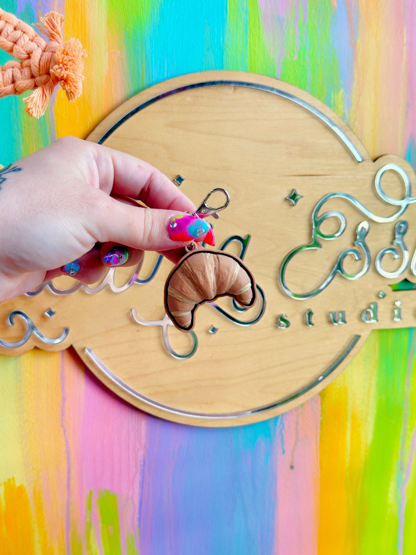 Croissant Clicker Keychain (restock 5/27)