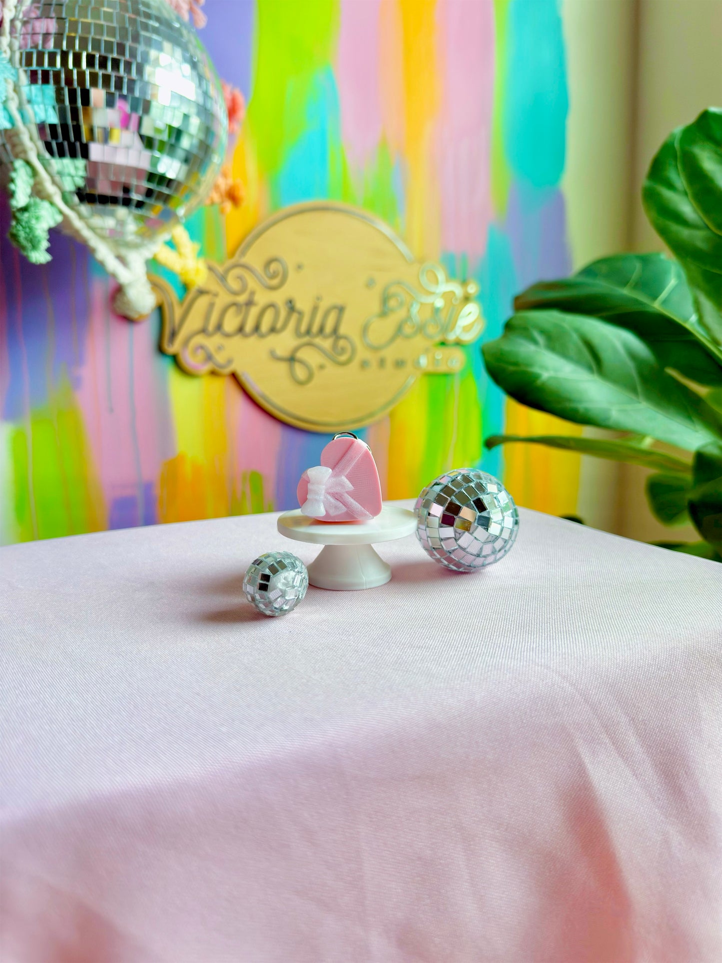 Mini Heart Box Clicker Keychain