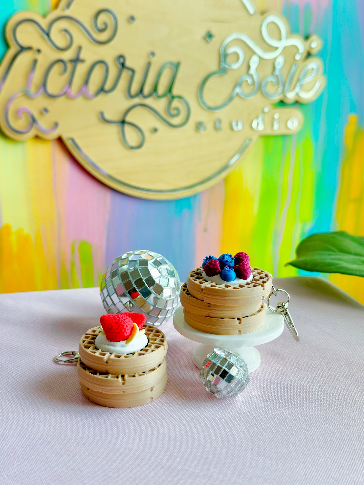 Waffle Clicker Keychain
