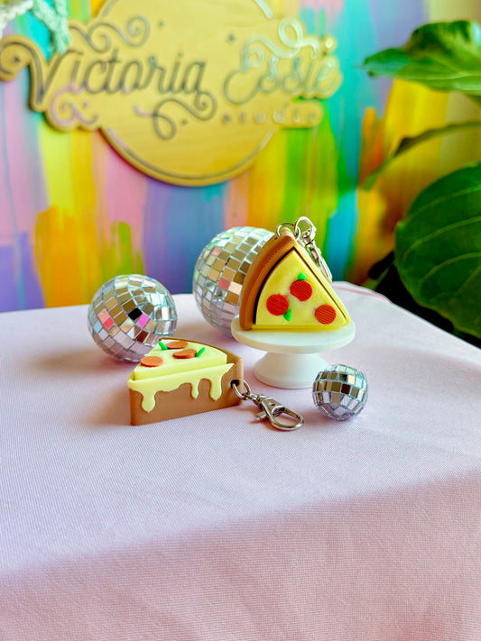 Pepperoni Pizza Clicker Keychain