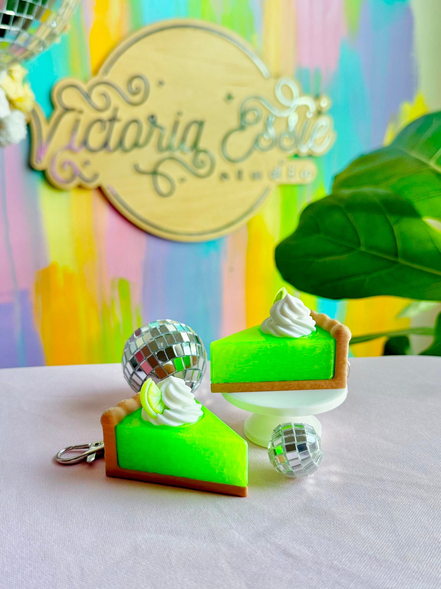 Key Lime Pie Clicker Keychain