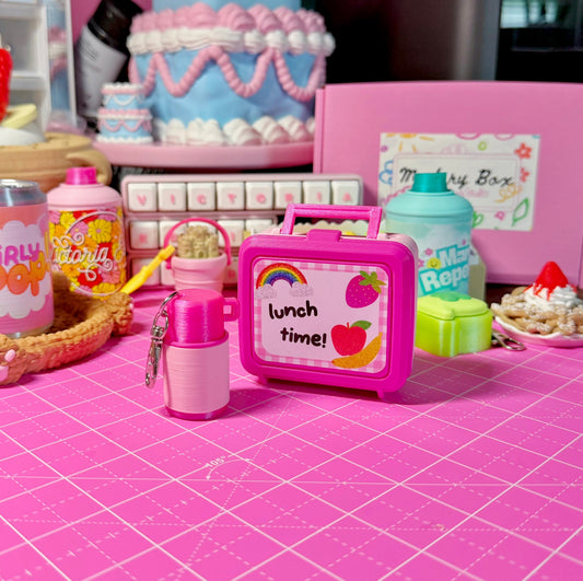 Lunch Box and Thermos Clicker Keychains
