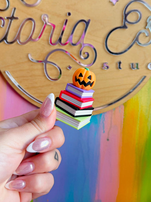 Jack-o’-lantern Book Stack