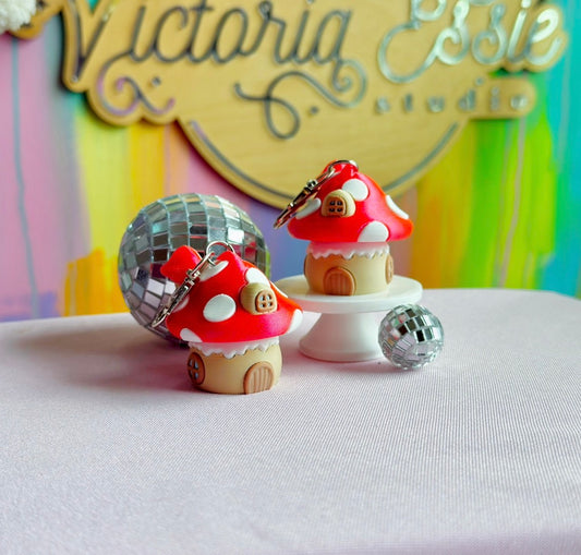Fairytale Cottage Clicker Keychain