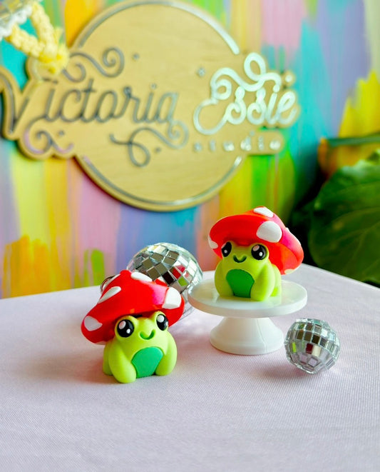 Toadstool Frog Clicker Keychain