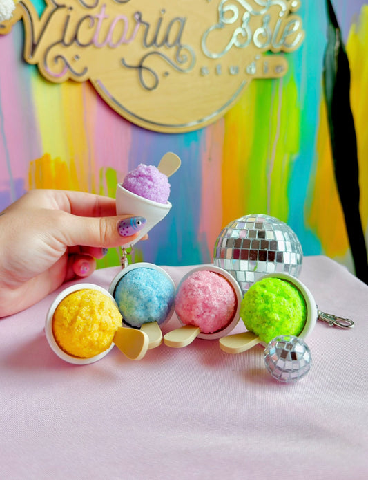 Snow Cone Clicker Keychain
