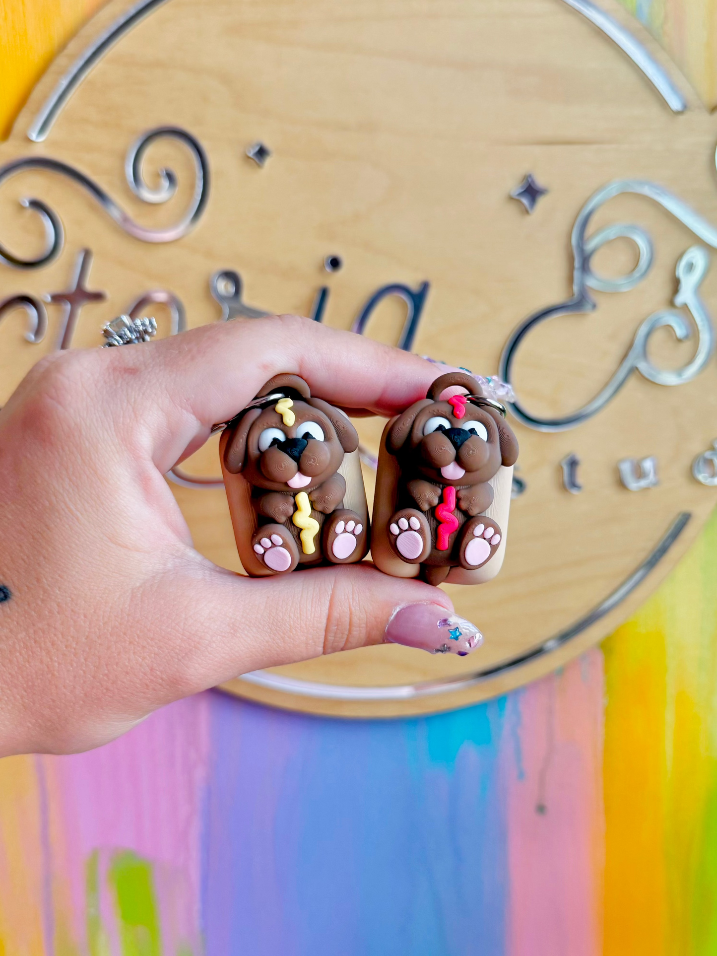 Mini Weiner Dog Keychain