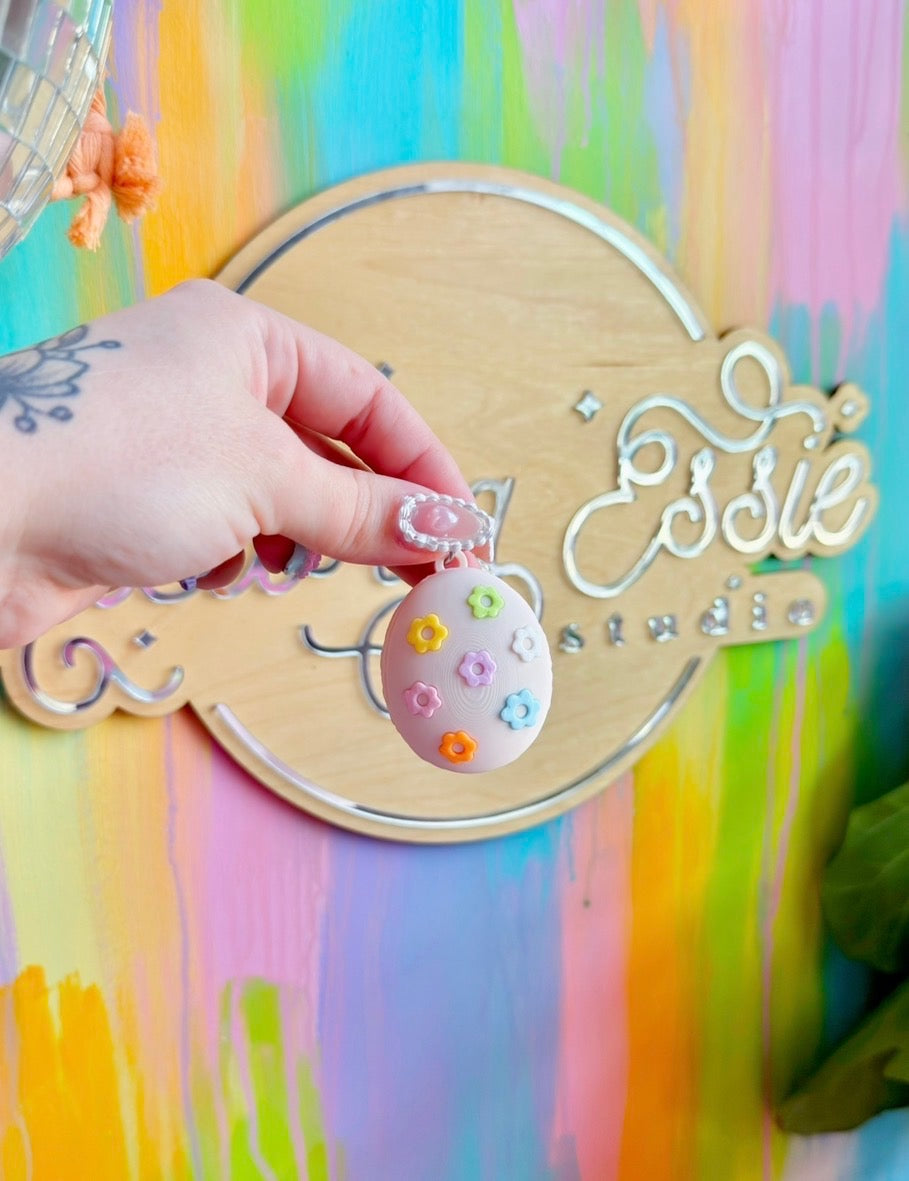 Easter Egg Macaron Clicker Keychain