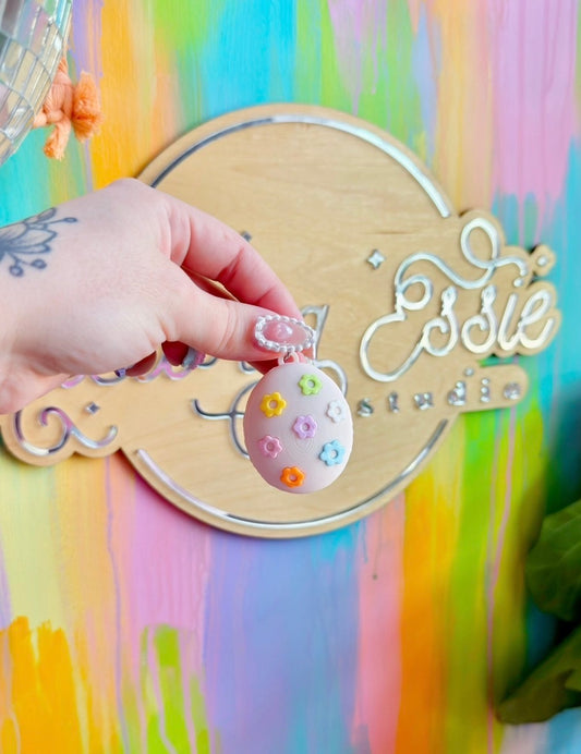 Easter Egg Macaron Clicker Keychain